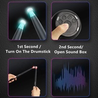 Portable Electronic Air Drum with Drumsticks Foot Pedals Air Electronic Drum Musical Instruments Gear for Beginners Kids Adults