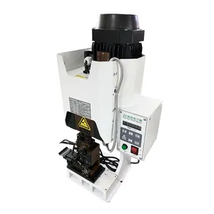 Semi automatic cable stripping and crimping machine cable terminal crimp machine