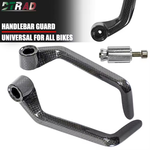 1 Par de Protectores de Manillar Universales de Fibra de Carbono Real para Motocicleta, Accesorios de Protección Segura - Product Image 1