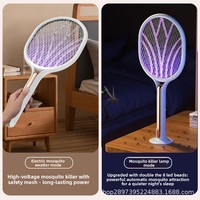 Lampe anti-moustiques électrique 2-en-1, piège à insectes UV rechargeable pour la maison