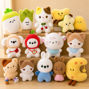 Peluche all'ingrosso da 7 e 8 pollici, economici, misti, super morbidi, simpatici e <span class=keywords><strong>divertenti</strong></span>, in cotone PP, per macchine a griffa - Product Image 1
