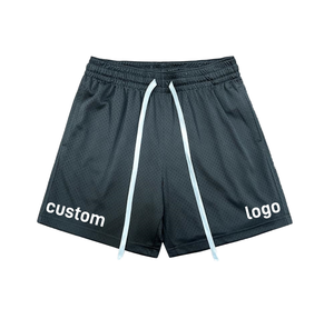 Pantaloncini da bagno estivi con Logo personalizzato da uomo elasticizzati in vita 100% in poliestere stile Casual con pantaloncini da spiaggia in rete per corridori - Product Image 1