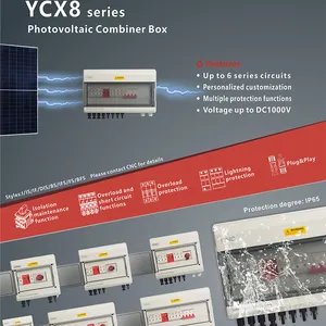 Factory Waterproof Ip65 Solar Dc Combiner Box 1 2 3 4 6 8Ways String Pv Box