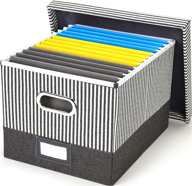 家庭用およびビジネス用ハンギングフォルダー整理用のカスタム折りたたみ式ファイルボックス収納ラックポータブルファイルボックス