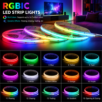 Bande LED COB RGB IC 720 LED/m 24V 12mm, transmission par point de rupture, couleur magique intelligente, dynamique, adressable WS2811 pour fond de télévision