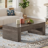 Table basse rectangulaire Tribesigns de 51 pouces pour salon, table d'appoint de style farmhouse avec base en bois épaissi