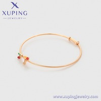 X000465917 XUPING Bracelets ajustables fins plaqués or 18 carats motif cerise pour femme – Accessoire élégant et tendance pour toutes les occasions