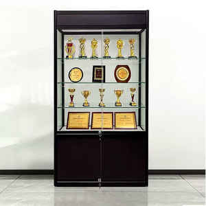 Vitrine de présentation en verre sur mesure, vitrine <span class=keywords><strong>noire</strong></span> pour magasin de tabac, comptoir avec éclairage LED, vitrine de <span class=keywords><strong>pharmacie</strong></span> avec éclairage LED - Product Image 5