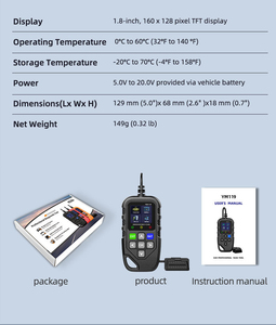 Bán Hot ym119 OBD2 Scanner công cụ chẩn đoán Mã Reader 1 năm bảo hành tất cả các xe 1996 - Product Image 6