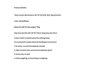 ประตูแมวสำหรับเข้า-ออกได้อย่างอิสระ ประตูสำหรับสัตว์เลี้ยง ประตูแมวสำหรับการเข้า-ออกได้อย่างอิสระ ใช้ได้กับประตูกระจก ไม้ หรือเหล็ก สำหรับใช้ในห้องนั่งเล่น - Product Image 6
