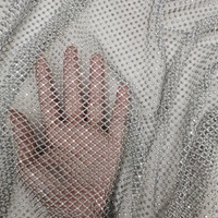 <strong>Best</strong> <strong>Selling</strong> Soft Nylon Material Bottom Crystal Mesh Fabric Four <strong>Way</strong> Stretch Rhinestone Fishnet