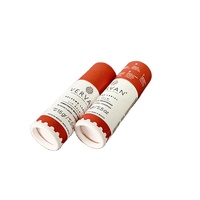 Tubes cosmétiques en carton biodégradables 0,3-2,5 oz pour baume à lèvres, déodorant, crème visage – Tubes à poussoir résistants à la graisse et écologiques