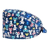 Chapeau de chirurgien en satin doublé, uniforme d'hôpital, chapeau de chirurgien, chapeau de travail pour infirmière, chapeau de travail personnalisé, chapeau de travail pour infirmière en satin doublé avec motif de dessin animé