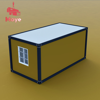 Maison de conteneur préfabriquée rapidement construite de 20 pieds pour hôtels cabine de plage café panneau sandwich durable respirant matériaux en acier abri d'auto