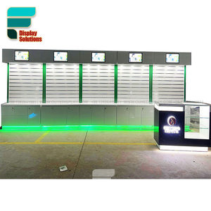 Diseño popular Tienda de tabaco en línea Estuche de exhibición de tabaco LED Estante de cigarros Tienda de humo Exhibición de vidrio Mostrador Contadores de dispensario - Product Image 3