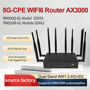 <span class=keywords><strong>Routeur</strong></span> Wi-Fi sans fil 5G LTE double bande 3000 Mbps MT7981B 802.11ax avec emplacement SIM, débloqué pour OpenWrt, <span class=keywords><strong>routeur</strong></span> CPE 5G Wi-Fi 6 pour port LAN domestique - Product Image 2