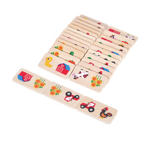 Jouets <span class=keywords><strong>de</strong></span> dominos en bois pour enfants, jeu <span class=keywords><strong>de</strong></span> dominos <span class=keywords><strong>de</strong></span> puzzle - Product Image 2