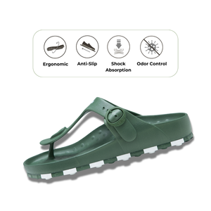 Estilos de vida urbanos Respetuoso con el medio ambiente Vegano Control de olores Antideslizante Cómoda zapatilla de Eva con correa en T Kg10 - Product Image 2