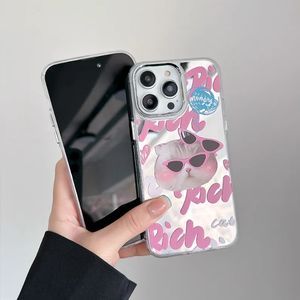 เคสโทรศัพท์กระจกสำหรับ iPhone 15ลายแมวน่ารักสำหรับ iPhone 11 12 <span class=keywords><strong>13</strong></span> 14 <span class=keywords><strong>PRO</strong></span> <span class=keywords><strong>MAX</strong></span> 7 8 x XR XS <span class=keywords><strong>MAX</strong></span> ปกหลังกันกระแทกแบบนิ่ม - Product Image 3