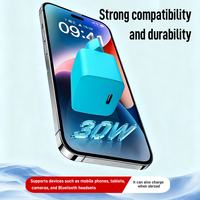 Chargeur mural USB Type-C Mini PD 3.0 30W Shenzhen Lvxiangyuan, prise EU, certifié CE RoHS ERP REACH, câble 1M OTP pour iPhone 17
