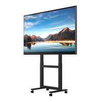 Support Tv Floor Stand TV Cart Trolley pour 65 "-100" Inch LED LCD Plasma Flat Screen Panels With Wheels