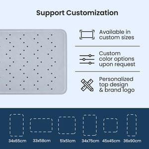 Alfombrilla de baño de goma antideslizante, alfombrilla suave para bañera con ventosas para el suelo de la ducha del Hotel del hogar - Product Image 3