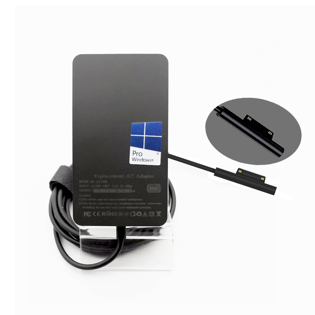 Wholesale 36W 5-Pin Charger for Microsoft Surface Pro 3 i3 i5 i7 12V 2.58A for Surface Laptop Charger Adapter