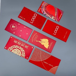 Busta di Lusso Personalizzata con Foglia d'Oro e Logo, Busta Rossa per Capodanno Cinese, Angpao 2027, Busta <span class=keywords><strong>Portasoldi</strong></span> - Product Image 2