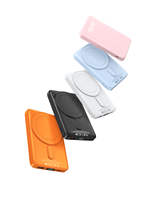 Batterie externe LC03 15W Mag sans fil 20W PD filaire pour 4 appareils avec câble intégré, aimant puissant N52, écran TFT intelligent, personnalisable OEM