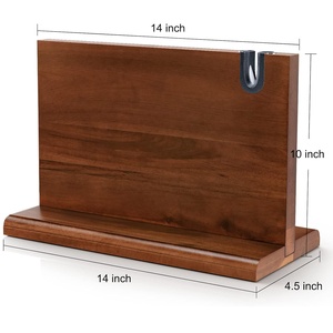 FLYWOD Accessori da Cucina: <span class=keywords><strong>Portacoltelli</strong></span> Magnetico in Legno, Supporto per Coltelli in Legno di Acacia, Blocco Magnetico Potente - Product Image 2