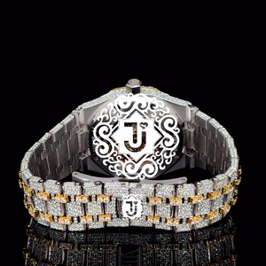 Reloj de Pulsera de Alta Calidad con Incrustaciones de Plata y Oro, Estilo Brillante, Caja de Acero Inoxidable para Eventos y Regalos, Modelo 0007 - Product Image 3