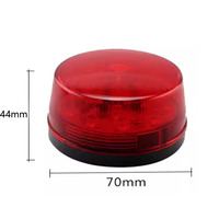 Mini Sirena Estroboscópica con Cable de 12V, Lámpara LED de Advertencia Intermitente, Lámpara de Alarma de Alta Visibilidad - Protección de Seguridad sin Sonido