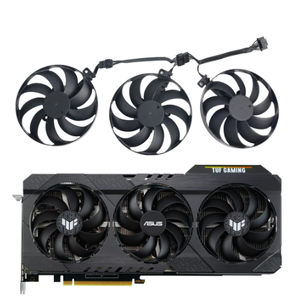 Ventilateur de refroidissement pour carte graphique <span class=keywords><strong>ASUS</strong></span> GeForce <span class=keywords><strong>RTX</strong></span> 3060 <span class=keywords><strong>Ti</strong></span> 3070 <span class=keywords><strong>3080</strong></span> 3090 <span class=keywords><strong>TUF</strong></span> OC GAMING, 3 pièces, CF9010U12D, 7 broches, 12V, RTX3080 - Product Image 1