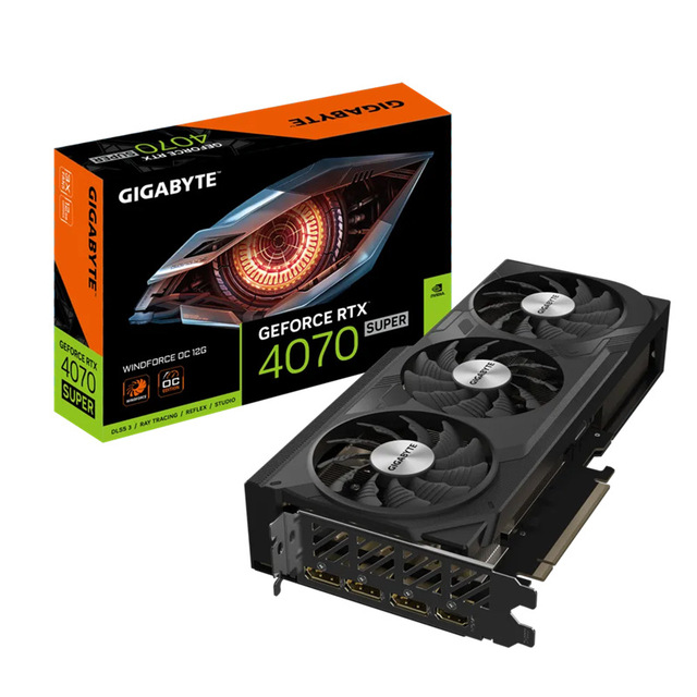 For Gigabyte Windforce RTX 4070SUPER 12G E-Sports Gaming Graphics Card Windforce RTX 4070S 12GB
