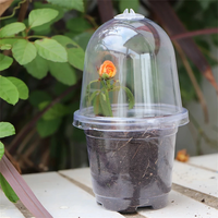 Pot de semis en PET épaissi de 3,5/4/5/6 pouces pour pépinière, culture de plantes aromatiques et de fleurs, germination des graines, avec couvercle