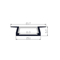 Profilé en aluminium LED encastré linéaire personnalisé Ofly pour luminaires d'armoire avec canal LED linéaire en aluminium