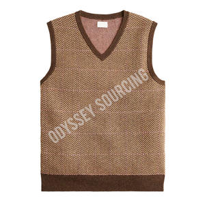 Elegant Casual Winter Fashionable V Neck <b>Mens</b> <b>Vest</b> Sweater Outerwear Business Attire Comfortable Eco-Friendly Breathable 100% - Product Image 1