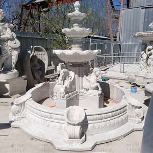 <span class=keywords><strong>Fontaine</strong></span> d'eau <span class=keywords><strong>en</strong></span> marbre blanc avec lions, décoration de jardin, <span class=keywords><strong>fontaine</strong></span> extérieure moderne de grande taille, personnalisée BLVE - Product Image 5