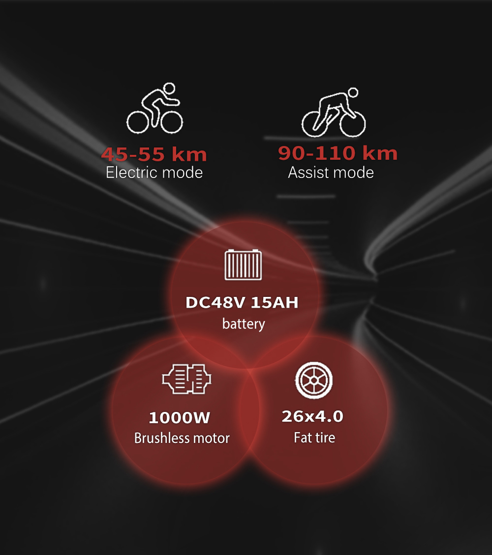 Elcykel 1000W Leo