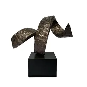 होटल के लिए इनडोर आधुनिक डिजाइन कांस्य स्टेनलेस स्टील धातु मूर्तिकला
