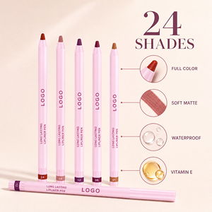 <span class=keywords><strong>Crayon</strong></span> à lèvres mat végétalien en gros, 24 teintes, haute pigmentation, enrichi en vitamine E, définition crémeuse des lèvres, cosmétique en vrac sous marque privée - Product Image 3