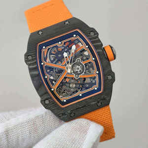 Luxury Men's Automatic/Quartz Mechanical RM 67-02 <b>Watch</b> Genuine Leather Band Butterfly Clasp Acrylic <b>Case</b> Luminous Dial - Product Image 3