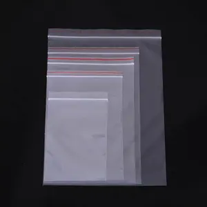 Wholesale custom packaging supermarket selling transparent LDPE PE plastic zipper food storage refrigerated ziplock bag