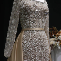 Robe de soirée de bal de promo élégante en cristal et perles fines de style sirène Jancember LSZ119