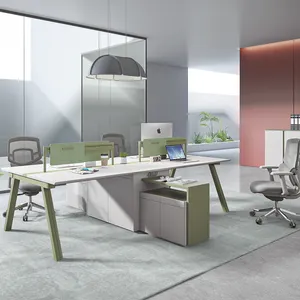 בולשת עבודה צוות משרד מחיצה שולחן תא עבודה תחנת עבודה מסחרית ריהוט משרדי סט שולחן וכיסאות משרדי מודולרי