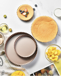 Silicone Nonstick Quiche Tart and <strong>Pie</strong> Pans for Baking Cakes Desserts and Pizza Carbon Steel Bakeware - Product Image 1
