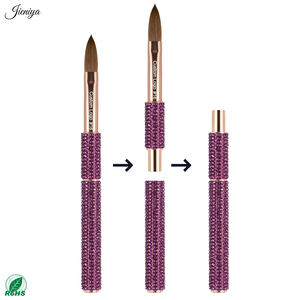 Uitstekende paarse strass steentjes handvat <span class=keywords><strong>Kolinsky</strong></span> acryl penselen premium nagelkunst tools voor professionele en doe-het-zelf manicure - Product Image 5