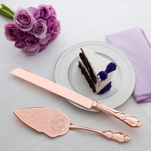 Rifornimenti Del Partito d'epoca In Oro Rosa Taglio Della Torta Pala <span class=keywords><strong>Burro</strong></span> Coltelli Per La Torta/Pizza/Formaggio, torta nuziale <span class=keywords><strong>coltello</strong></span> e server set - Product Image 6