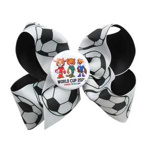 Coppa del mondo di 2026 fiocco per capelli da <span class=keywords><strong>calcio</strong></span> con distintivo per ragazze Sport <span class=keywords><strong>calcio</strong></span> paesi a tema archi per gli appassionati - Product Image 5