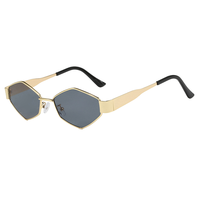 Gafas de Sol Irregulares Modelo 2024, UV400, Montura Pequeña, Estilo Urbano Exagerado, Ideales para Celebridades de Internet y Personalidades